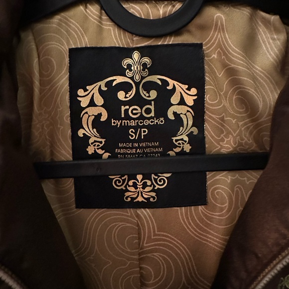 Women’s Red by Marc Ecko Fur Hood Puffer Long Coat - Picture 2 of 4